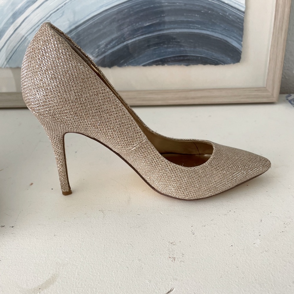 RSVP - Gold Glitter Pumps